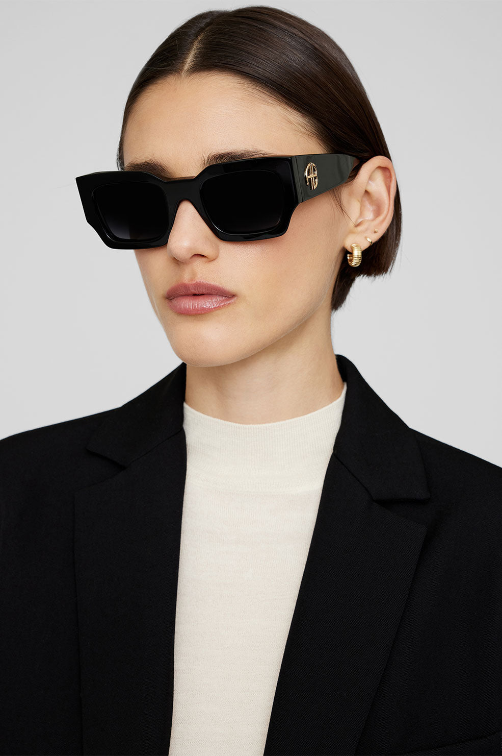 Anine Bing Indio Sunglasses Monogram in Black Blond Genius