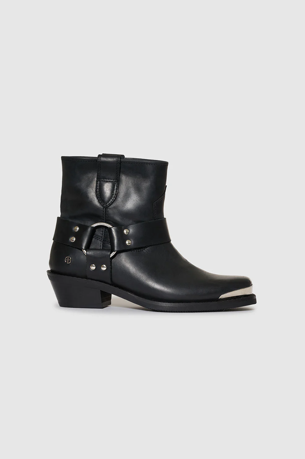 Anine Bing Mid Ryder Boots in Black Blond Genius