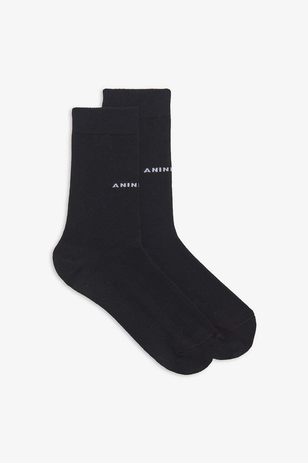 Anine Bing Elliot Socks 3 Pack in Black Blond Genius