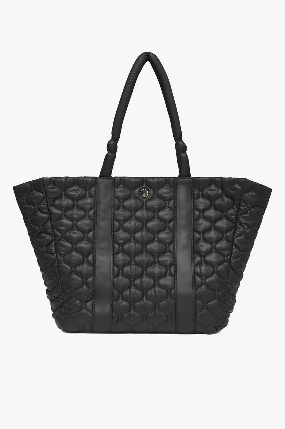 Anine Bing Large Cloud Tote in Black Blond Genius