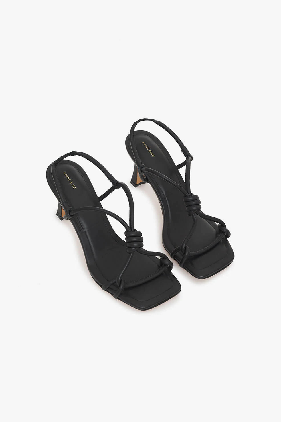 Anine Bing Valentina Sandals in Black Blond Genius