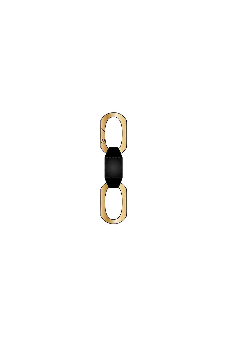 Anine Bing Jody Key Chain in Black Blond Genius