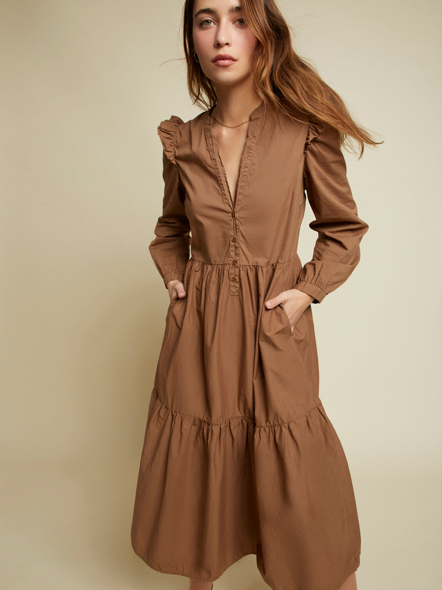 Nation LTD - Dalia Victorian Dress in Cocoa – Blond Genius