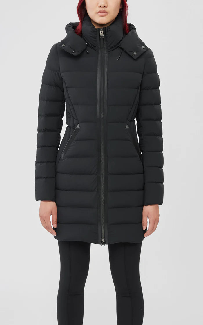 MACKAGE Farren Lightweight Down Coat in Black Blond Genius