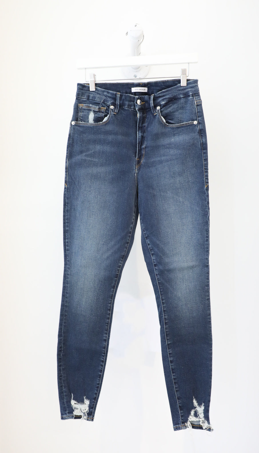 Good American Good Waist Distressed Skinny shops Jeans