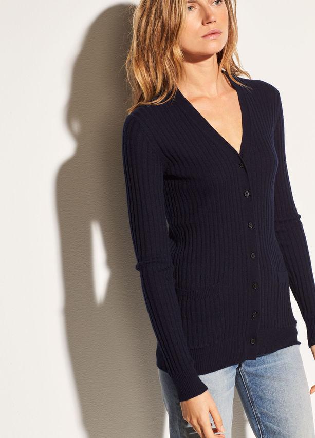 Vince skinny 2025 rib cardigan