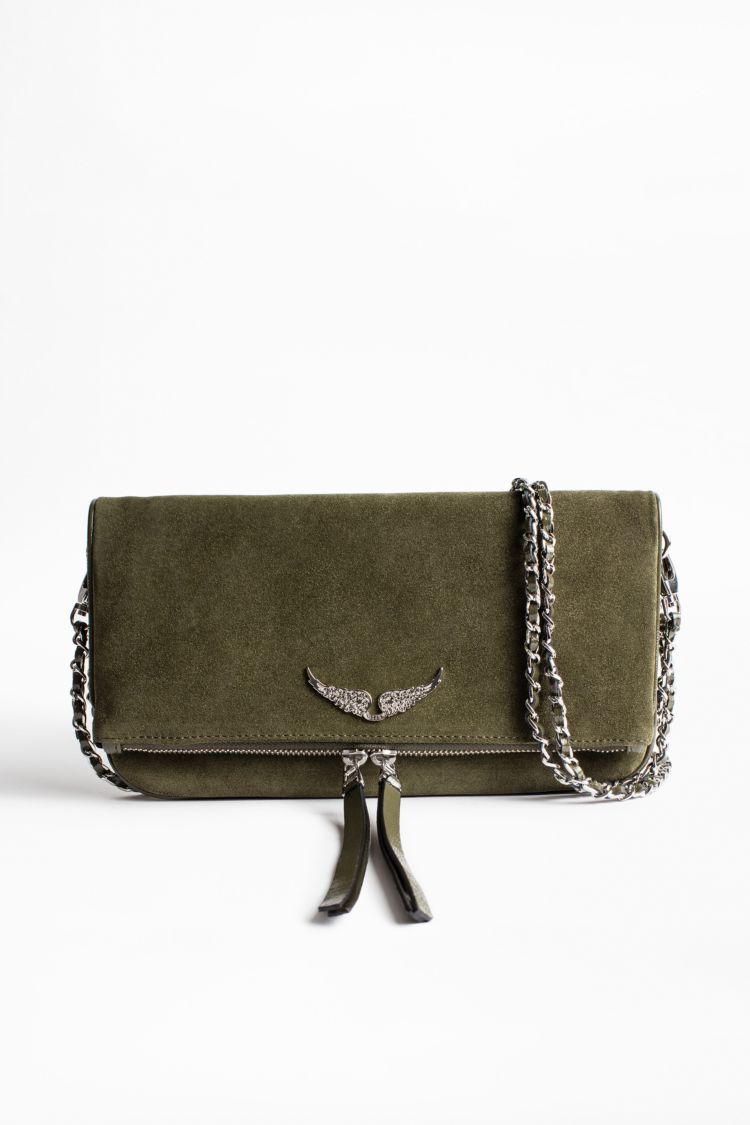 Rock suede online clutch