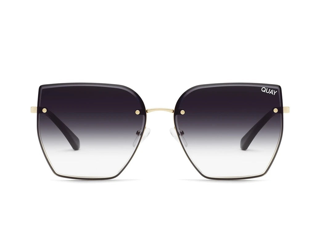 Quay sunglasses black and hot sale gold