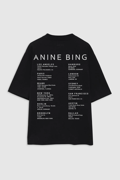 Anine Bing Bing New-york T-shirt in Black