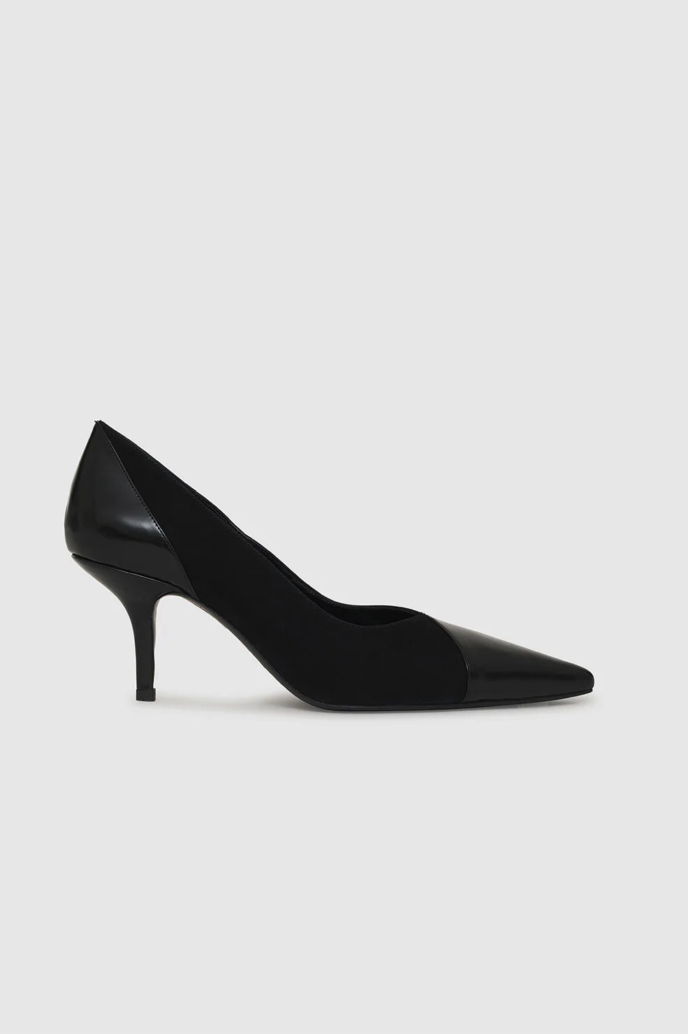 Anine Bing Devon Pumps in High Shine And Matte Black Blond Genius