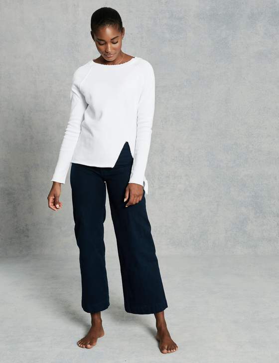 Frank Eileen Asymmetric Sweatshirt White