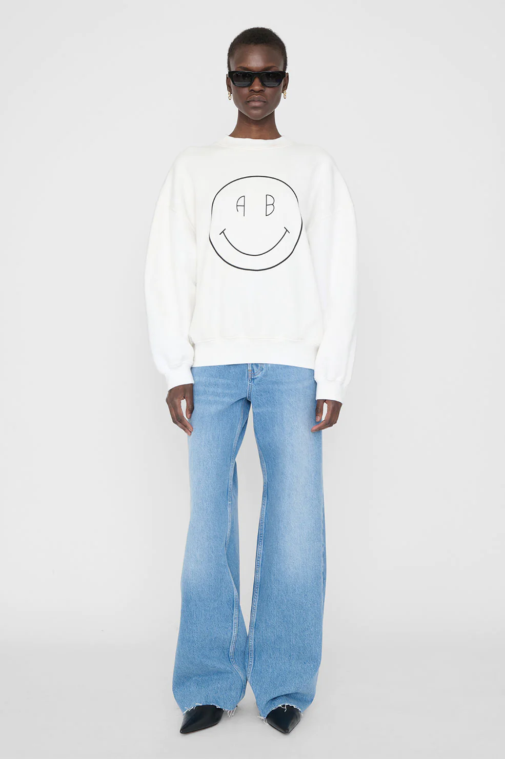 White anine bing outlet sweatshirt