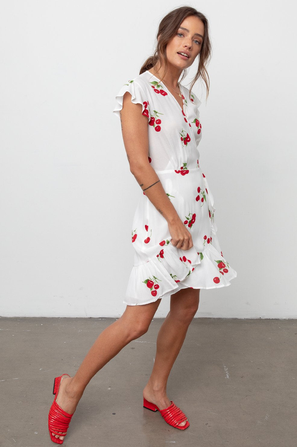 RAILS Koreen Short Sleeve Dress in Cherry Bloom Blond Genius