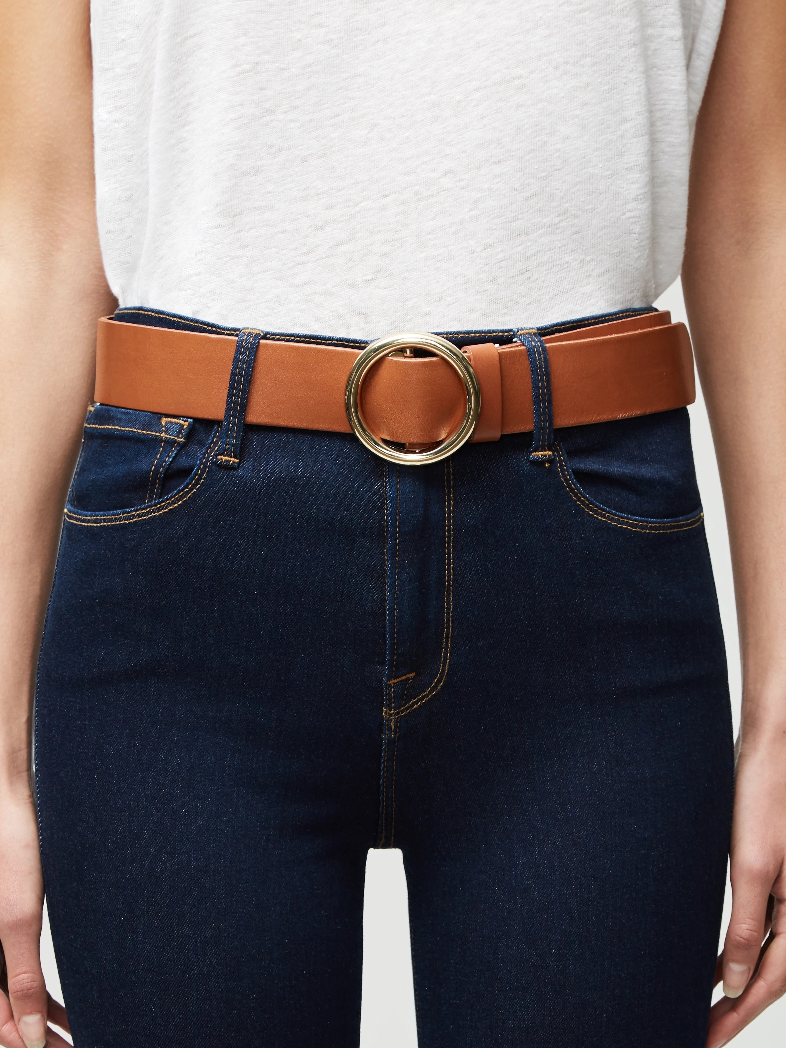 Frame - Le Circle Belt in Whiskey