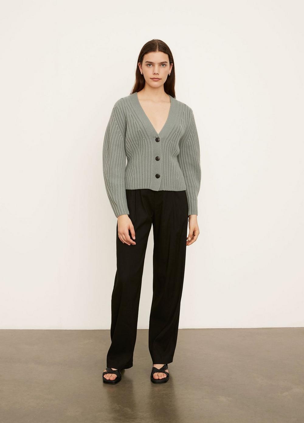 Vince - Poet Sleeve Cardigan in Mineral Sea