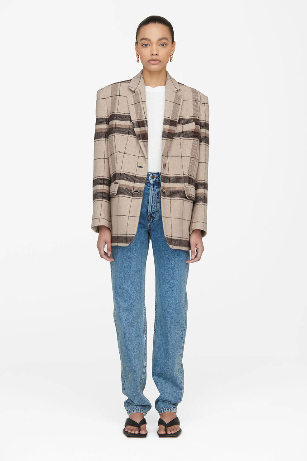 Anine bing clearance plaid jacket