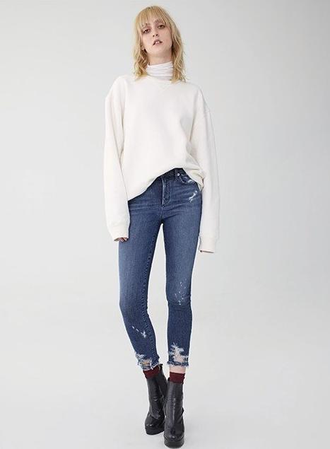 AGOLDE Sophie Hi Rise Skinny Crop Blond Genius