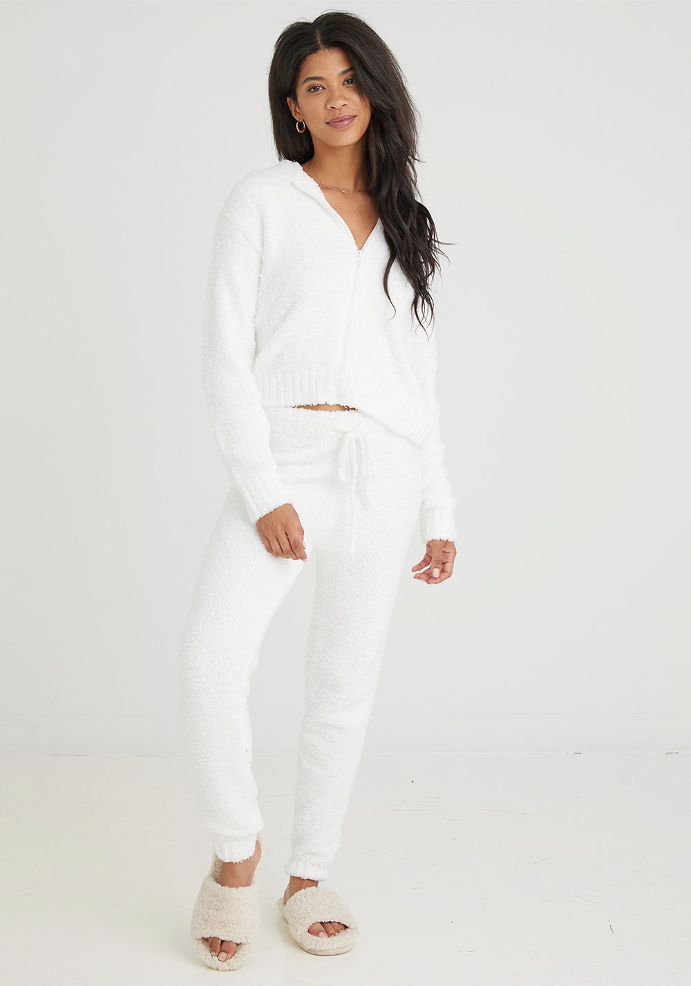 Bella Dahl Sweater Jogger Pants in Winter White