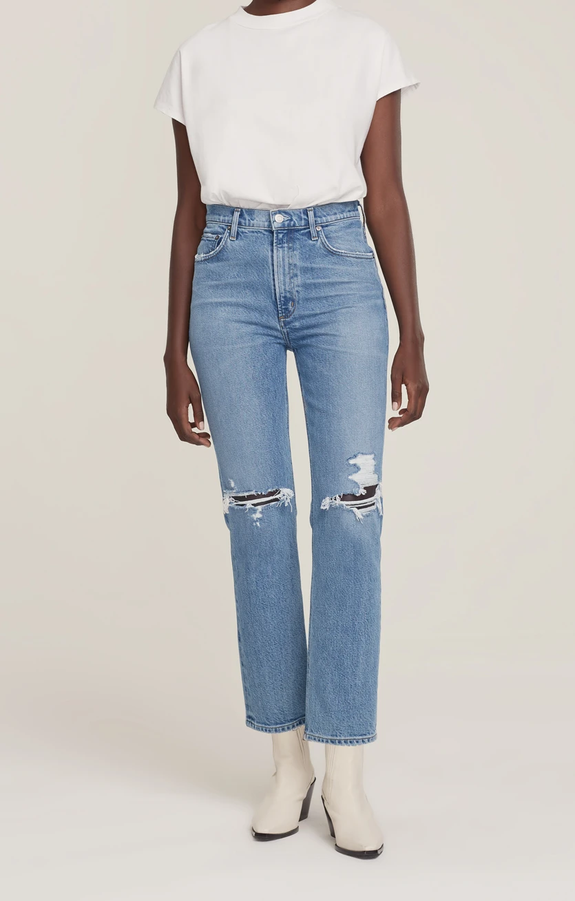 AGoldE Denim Wilder Straight Leg Jean in Whiplash