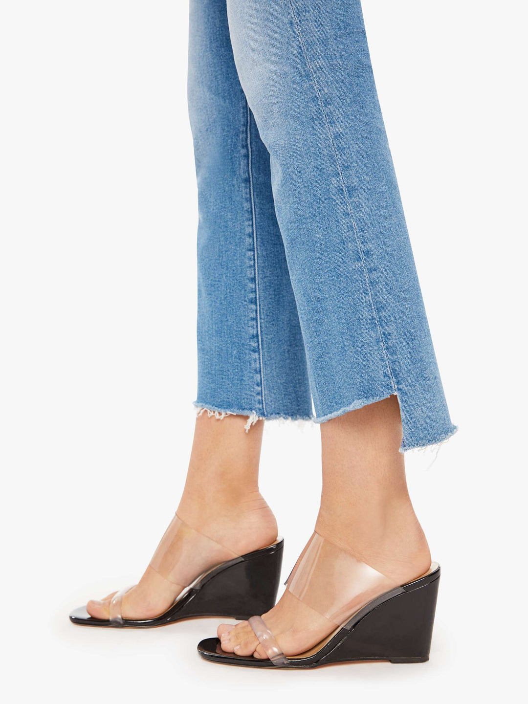 Mother Denim - The Insider Crop Step Fray in Out of the Blue