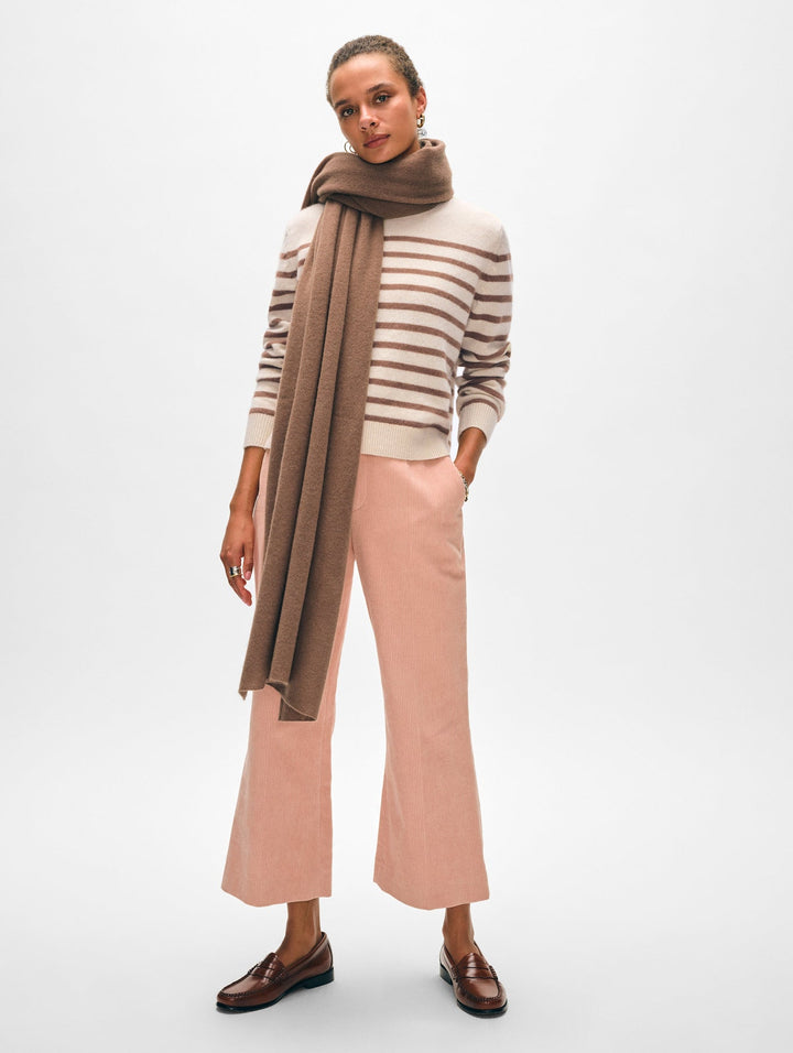 White + Warren - Cashmere Travel Wrap in Saddle Brown