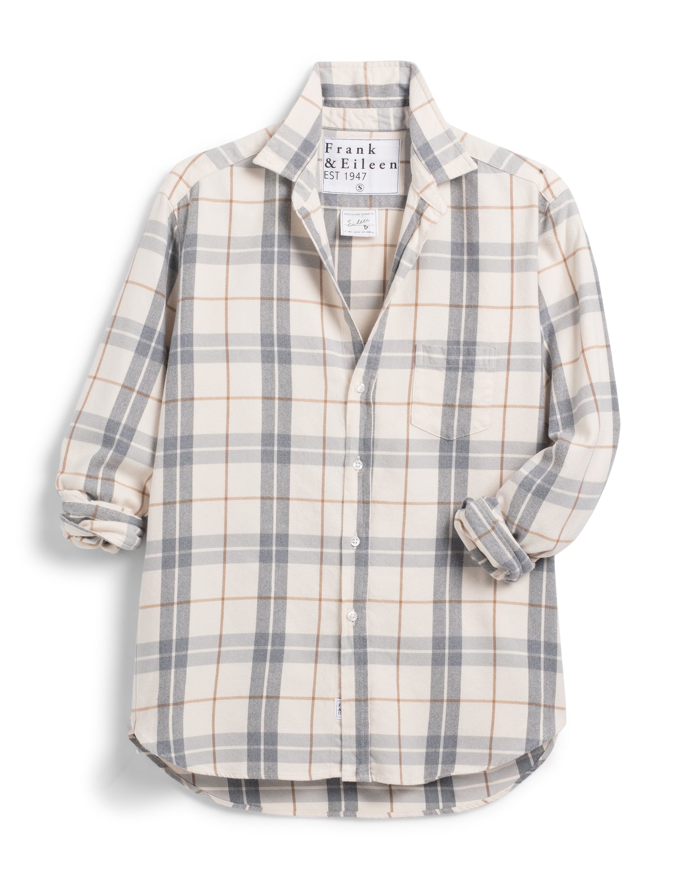 Men's Forever Flannel Shirt in Navy & Cream Plaid - Thursday