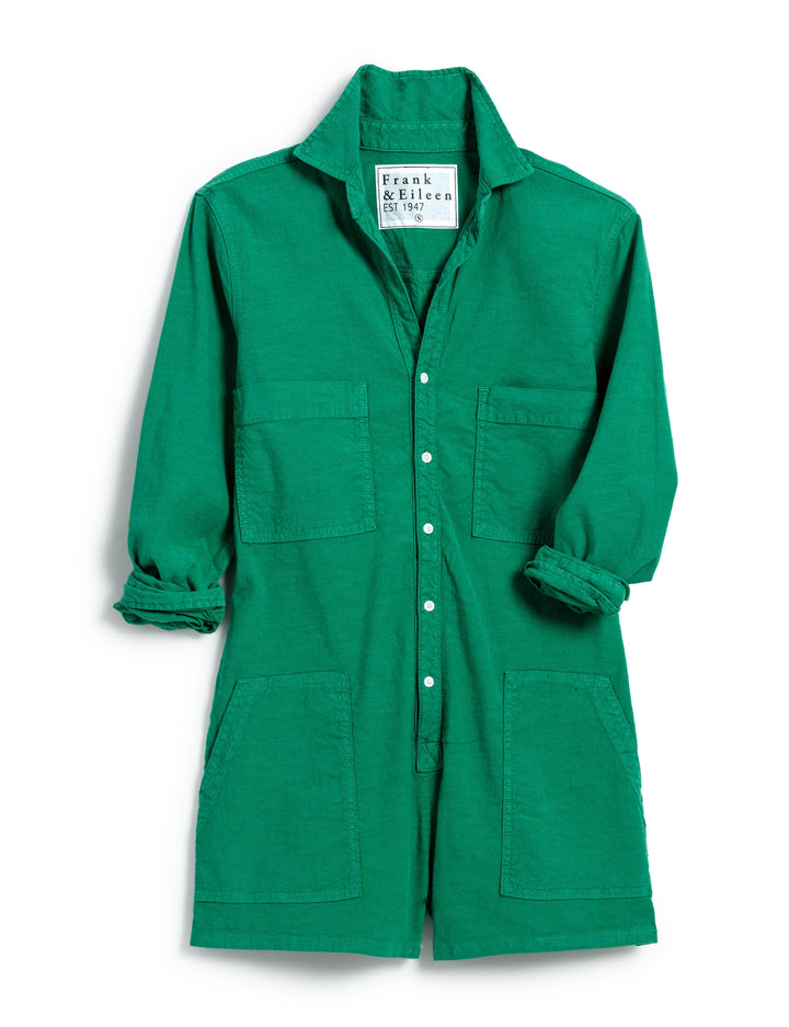 Frank & Eileen - Long-Sleeve Playsuit in Kelly Green