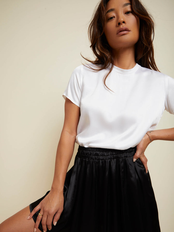 Nation LTD - Marie Boxy Crop Top in White