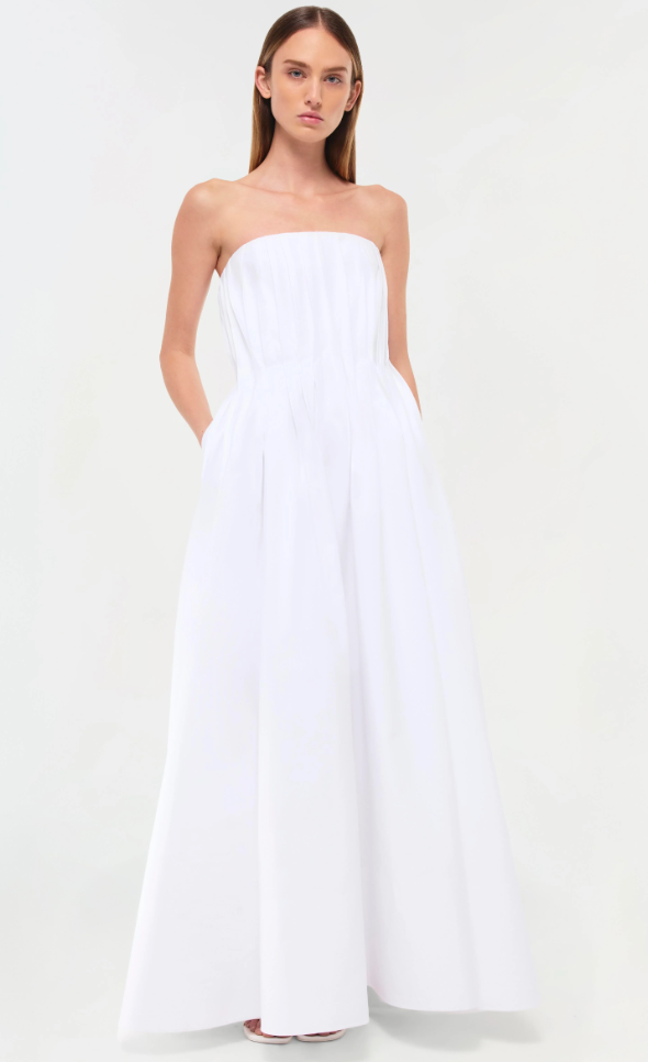 SIMKHAI - Thalia Bustier Midi Dress in White