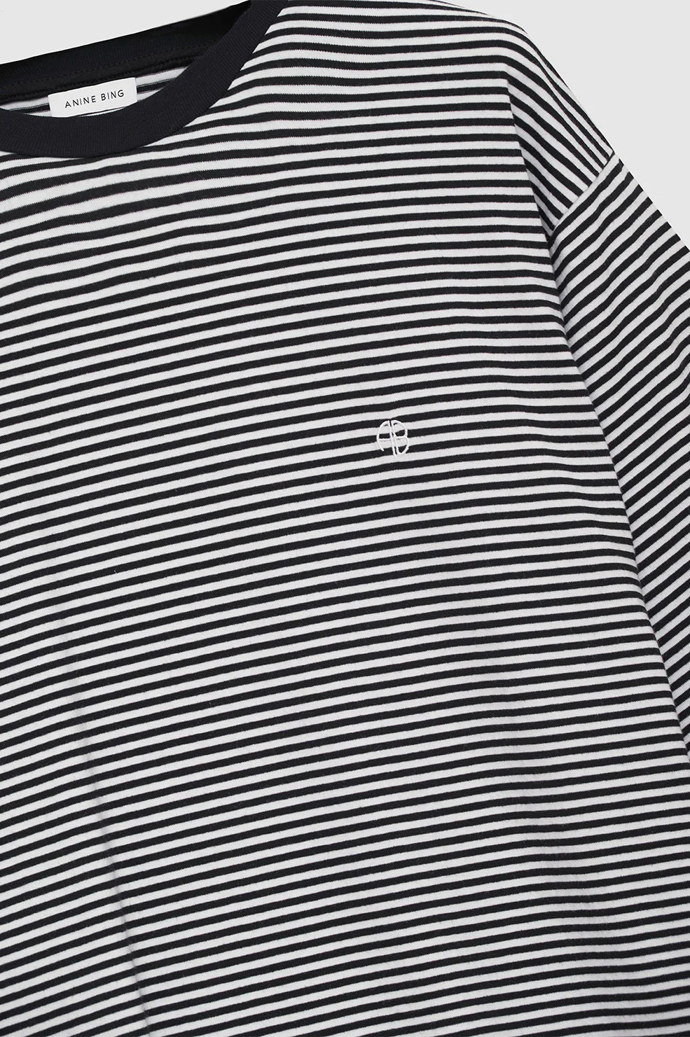 Anine Bing - Bo Tee in Black and White Stripe