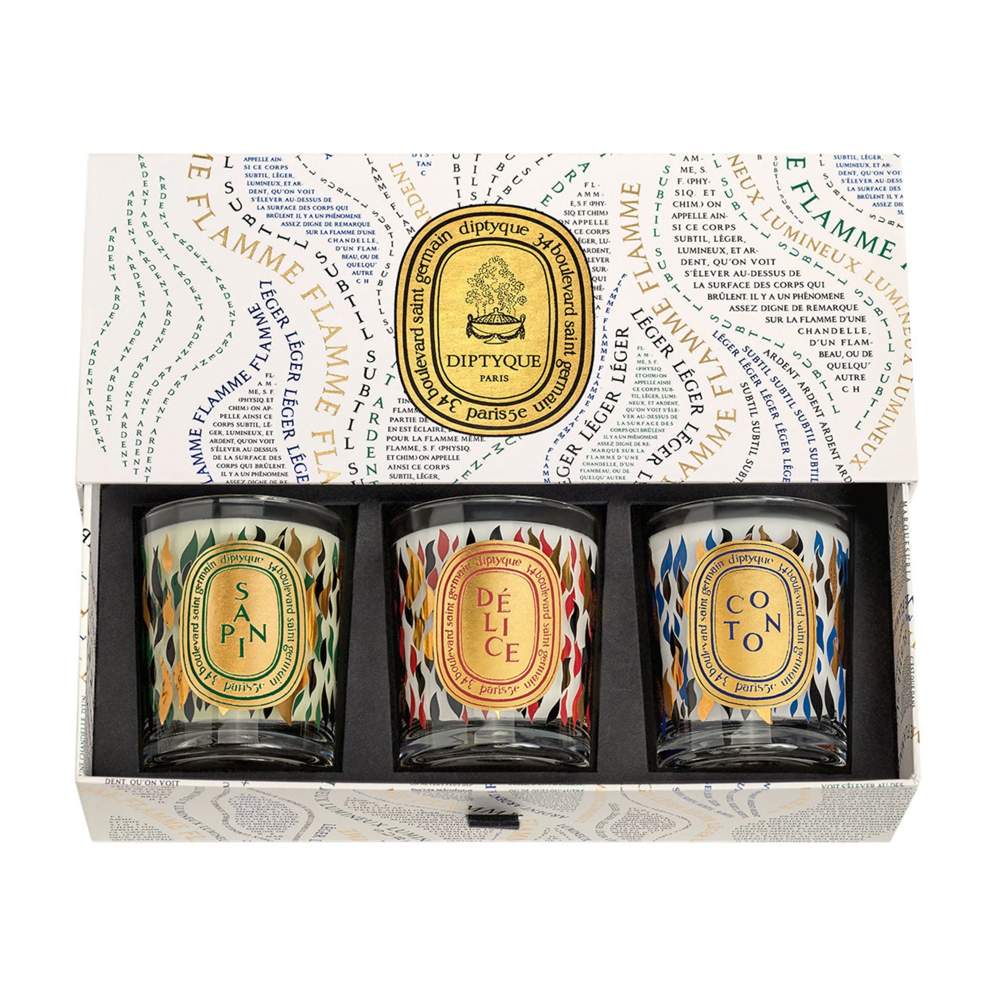 Diptyque SET offers OF 3 HOLIDAY SCENTED CANDLES 70G - $144