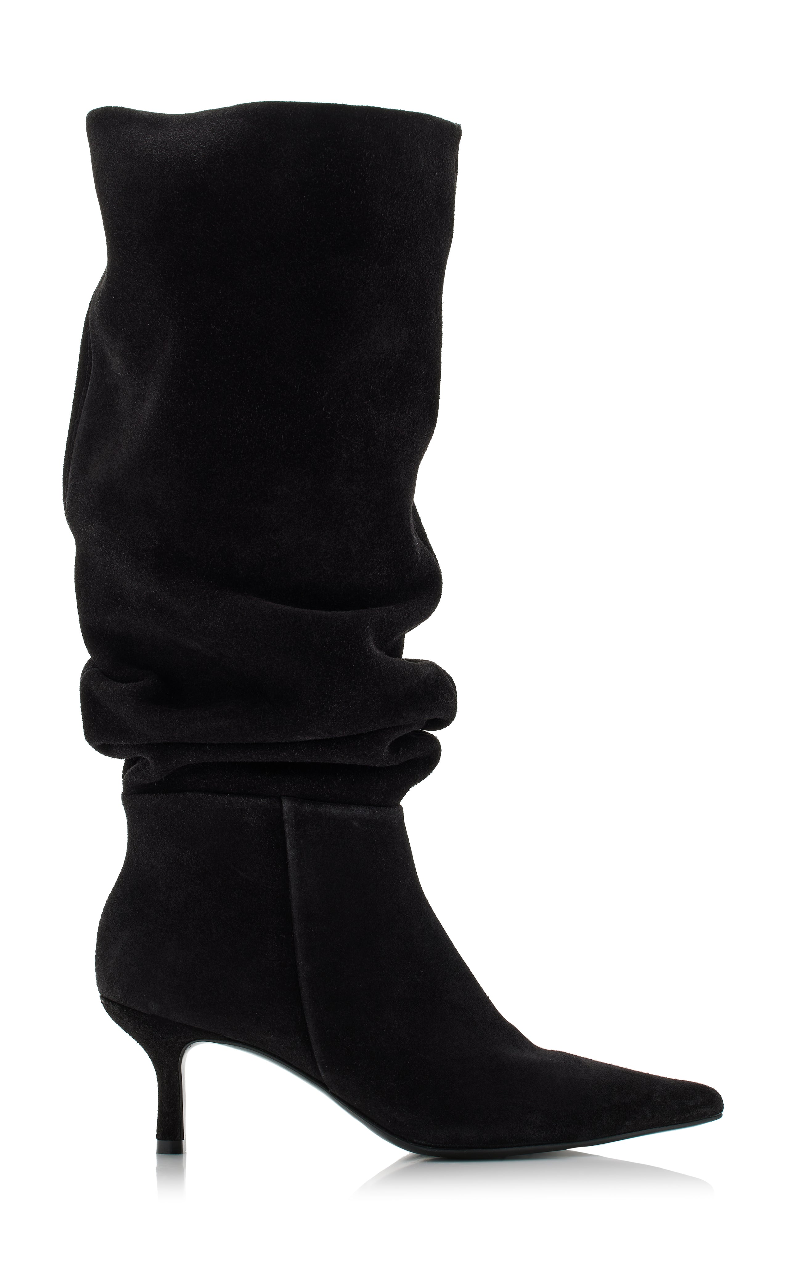 Slouch fashion boots black