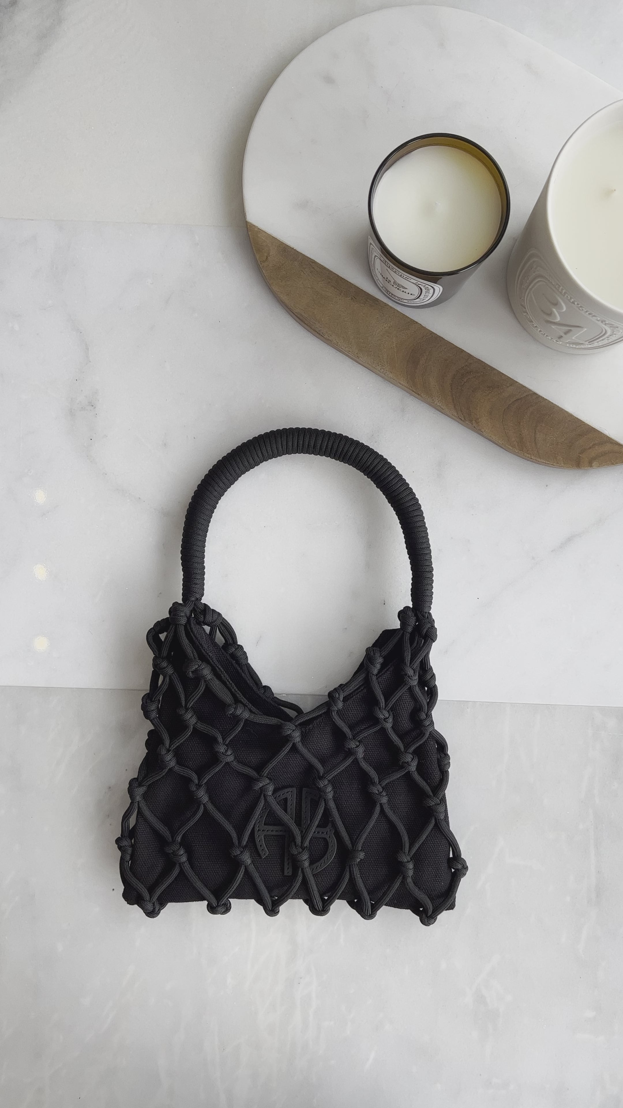 Anine Bing Mini Gaia Bag in Black Blond Genius