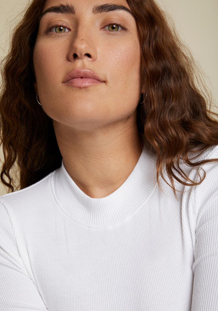 Nation LTD - Gina Slim Mock Neck in White