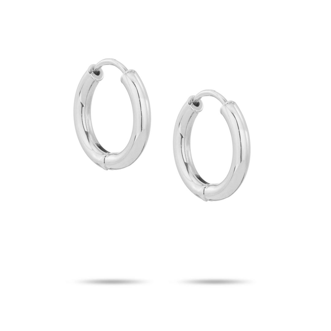 Adina - 15mm Tube Hoops in Sterling Silver