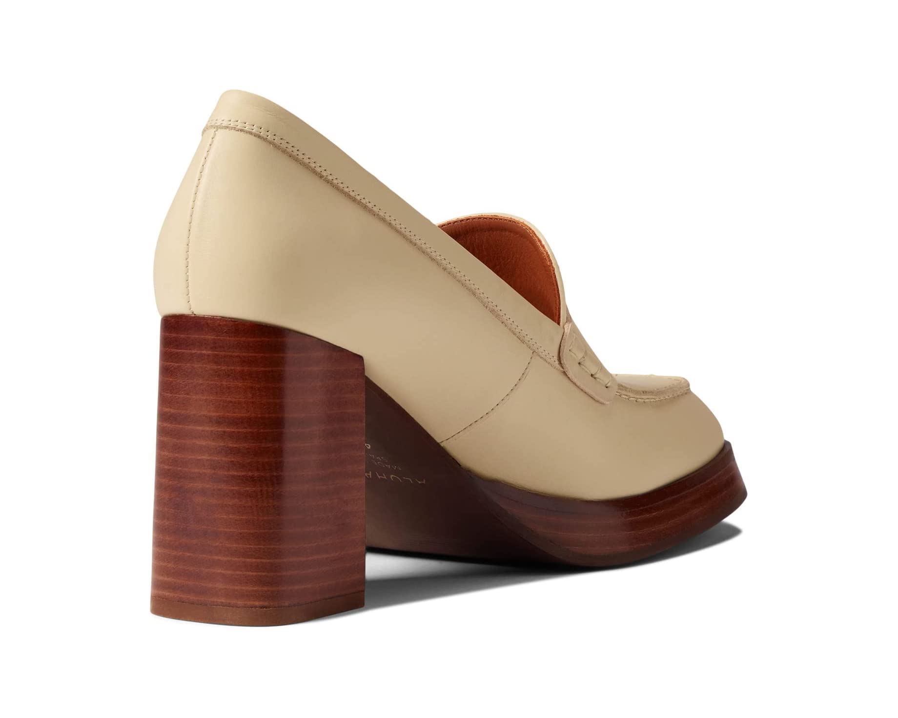 Alohas Busy High Heel Loafers in Ivory