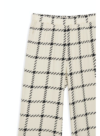 Anine Bing Owen Pant in Cream Check Blond Genius