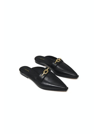 Anine Bing Selma Mules in Black Blond Genius