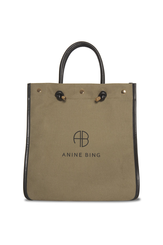 Anine Bing Allison Tote in Olive Blond Genius