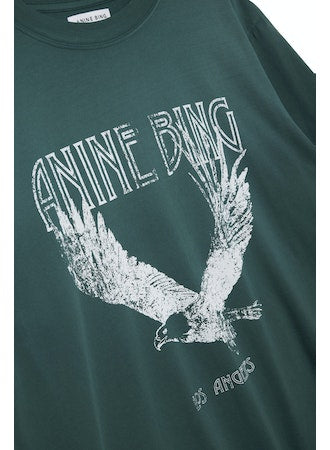 Anine Bing Lili Eagle Tee in Emerald Blond Genius