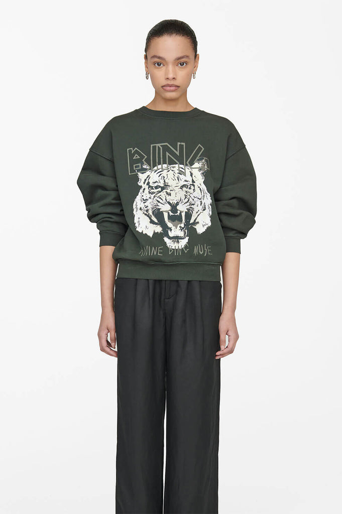 Anine Bing - Tiger Sweatshirt in Charcoal – Blond Genius