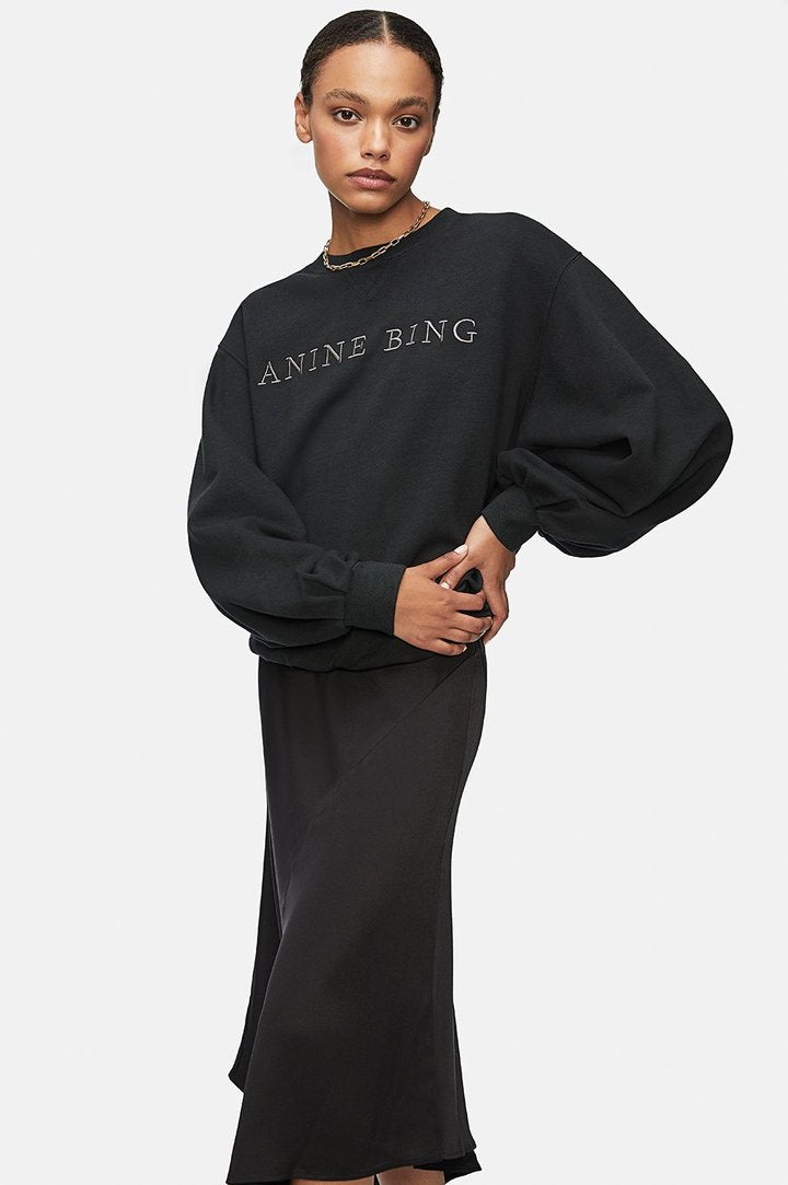 Anine Bing Esme Sweatshirt Washed Black Blond Genius