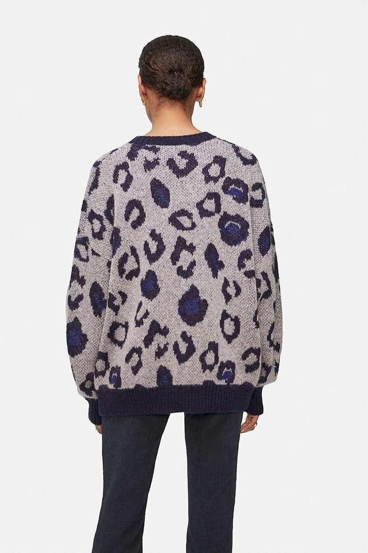 Anine Bing Raigh Sweater in Leopard Blond Genius