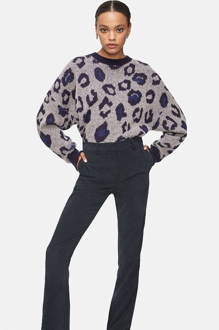 Anine Bing Raigh Sweater in Leopard Blond Genius