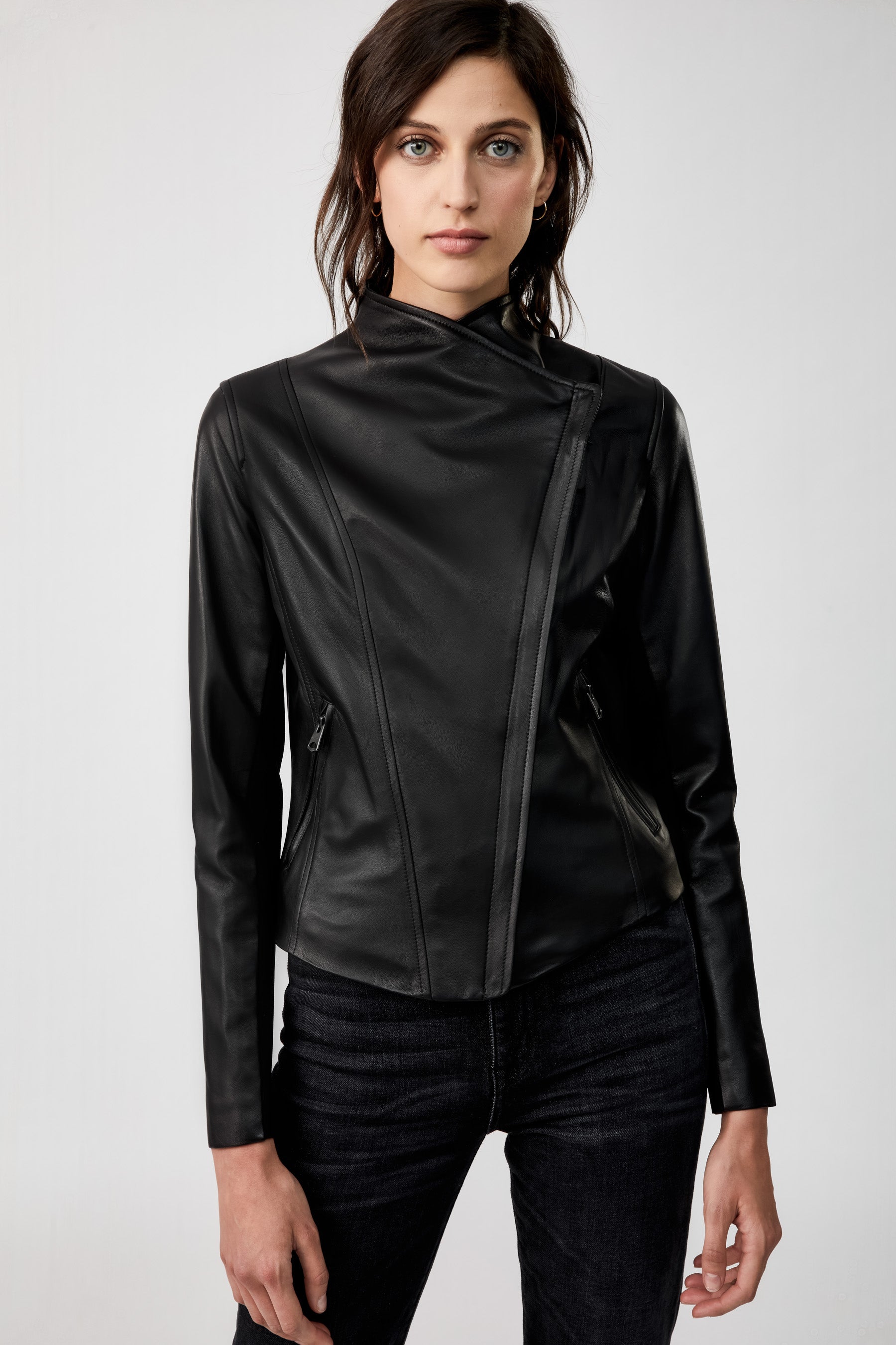 MACKAGE Dinah Leather Jacket in Black Blond Genius