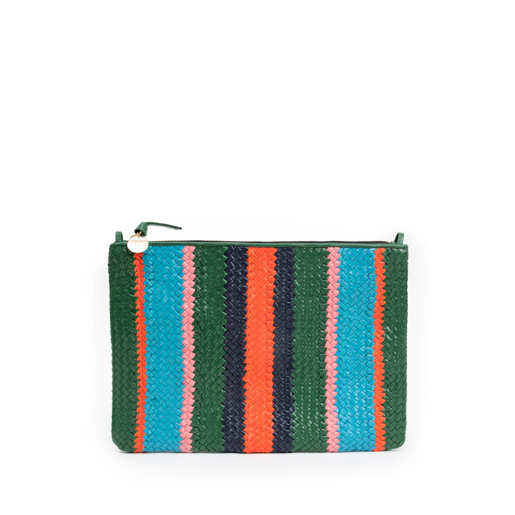 Clare V. Flat Clutch With Tabs in Green