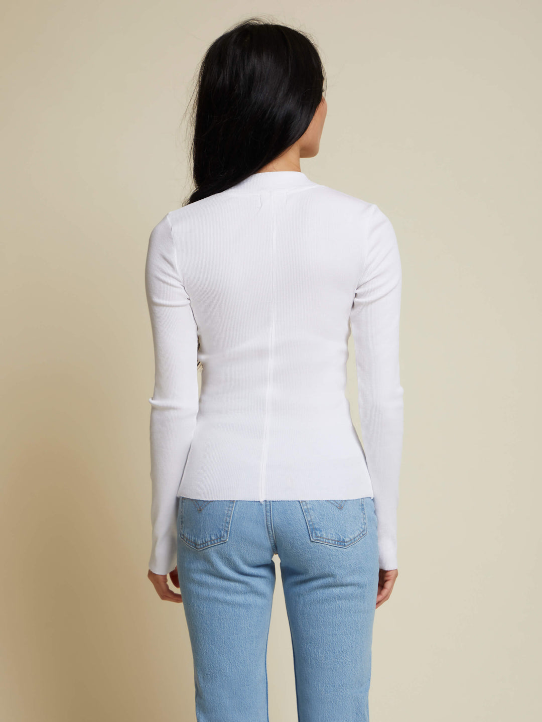 Nation LTD - Gina Slim Mock Neck in White