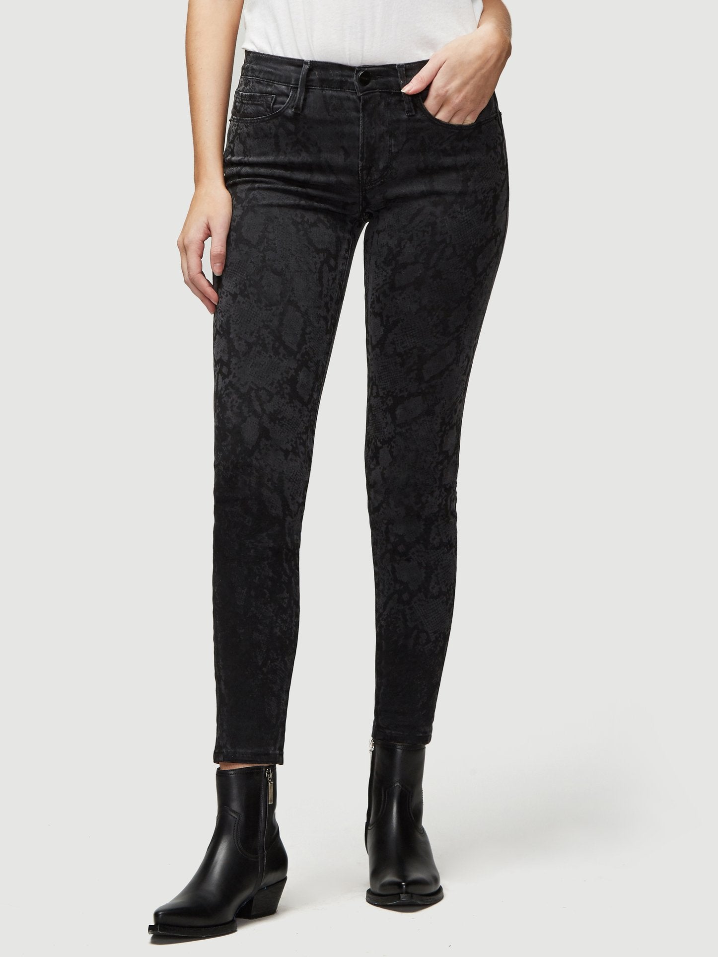 Frame shops Denim Snakskin Skinny Jeans