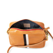 Clare V. Midi Sac Natural Rustic with Black and Cream Desert Stripes