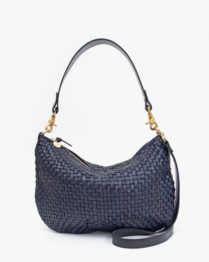 Clare V. - Moyen Messenger in Twilight Woven Checker